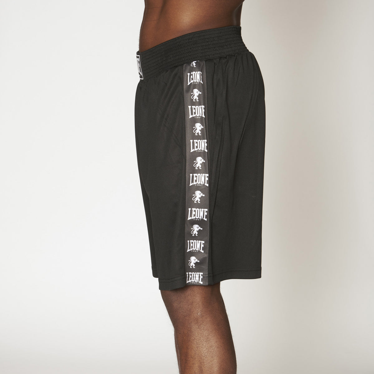 Short de boxe anglaise noir LEONE Ambassador