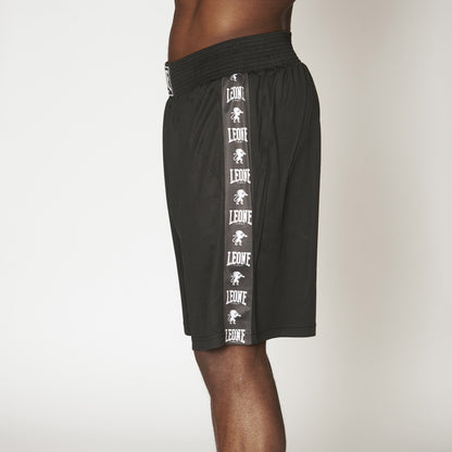 Short de boxe anglaise noir LEONE Ambassador