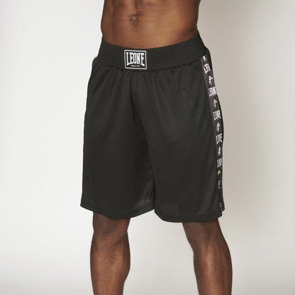 Short de boxe anglaise noir LEONE Ambassador