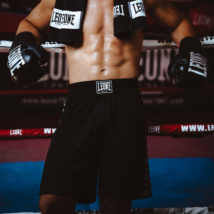 Short de boxe anglaise noir LEONE Ambassador