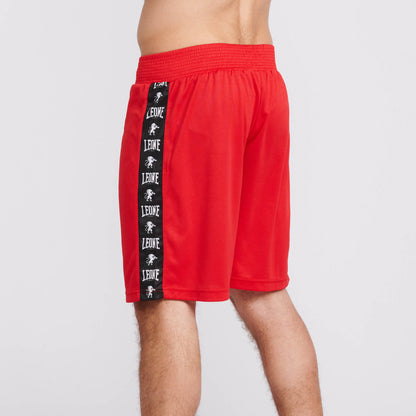 Short de boxe anglaise rouge LEONE Ambassador