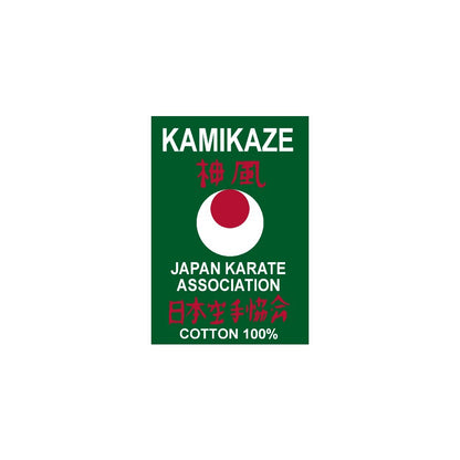 Ceinture bicolore Blanc Jaune piquée KAMIKAZE