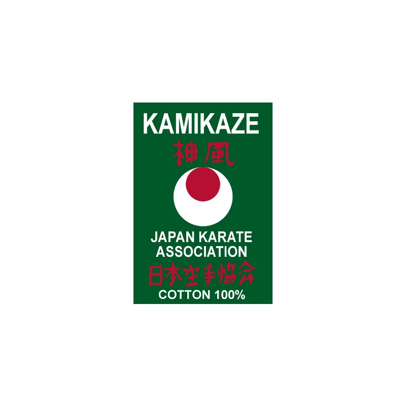 Ceinture bicolore Orange Verte piquée KAMIKAZE